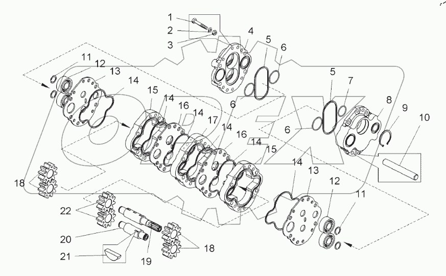  Насос масляный (75450-1704010);Oil pump
