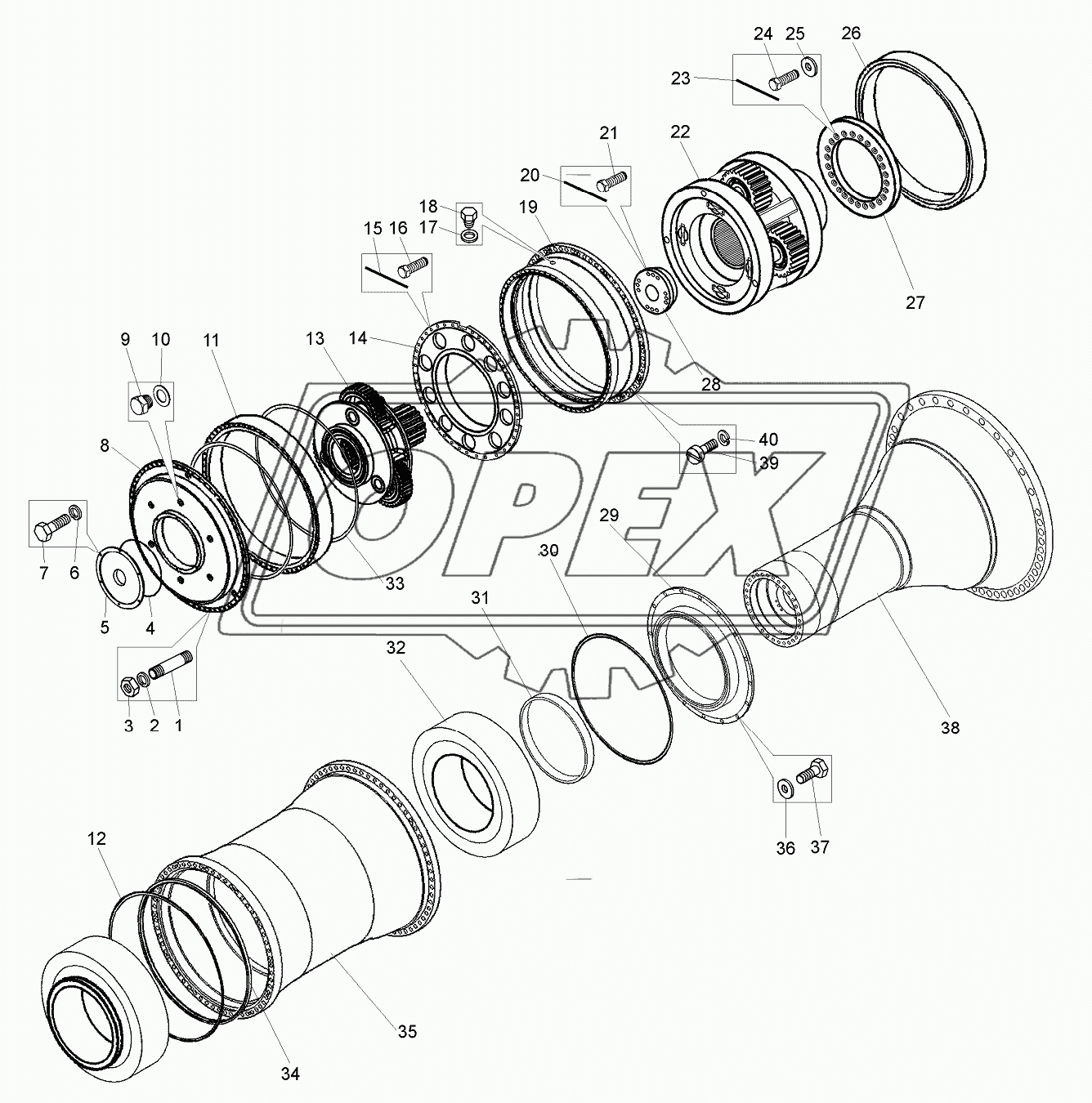 Редуктор мотор-колеса 75600-2405010-10