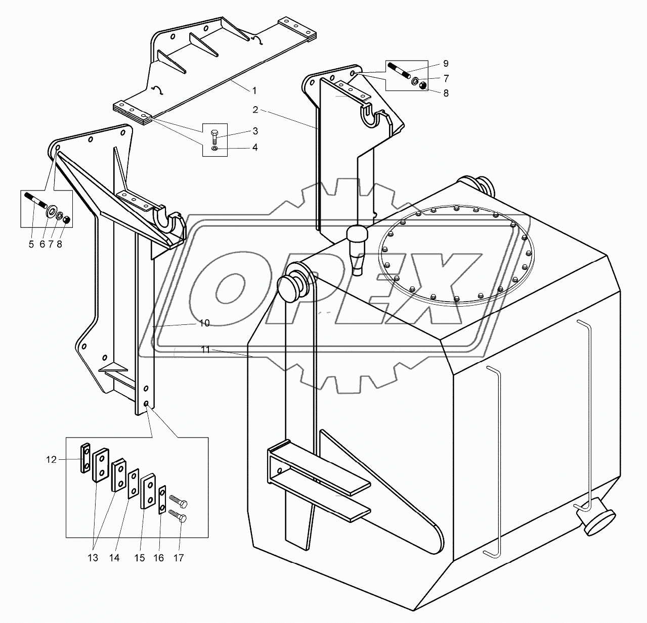 Установка топливного бака 75600 -1100001-01