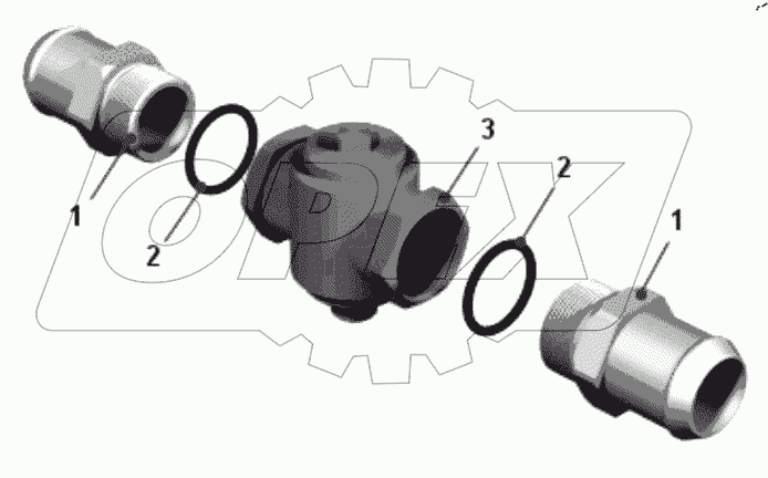  Кран с патрубками 75211-1015798