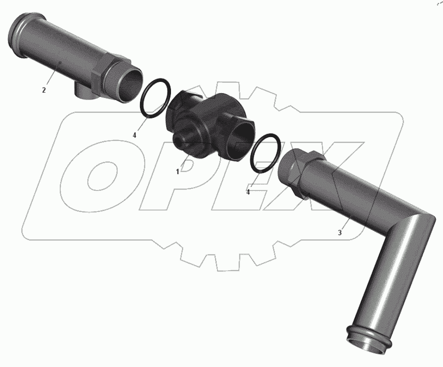  Кран с патрубками 75304-1015799