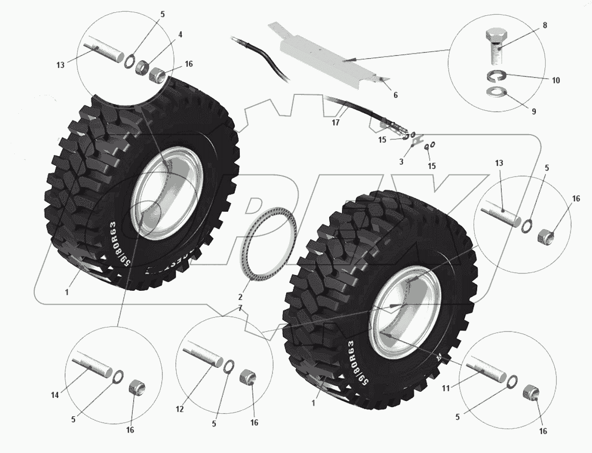  Установка задних колес 75600-3100005-10