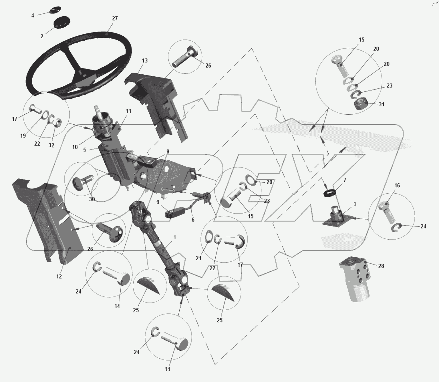  Установка рулевой колонки