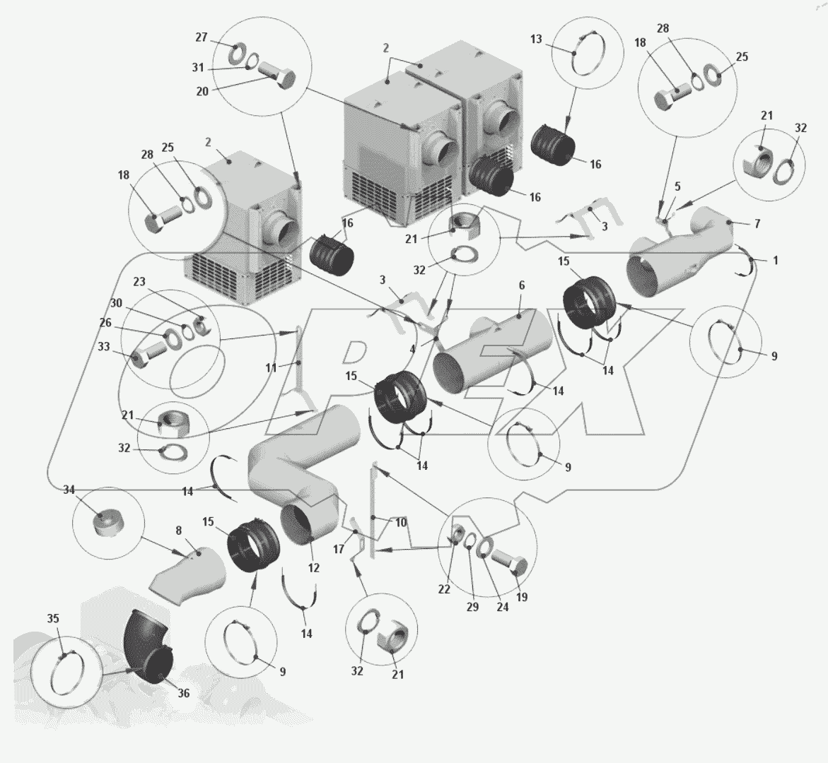 Установка правой воздушной магистрали