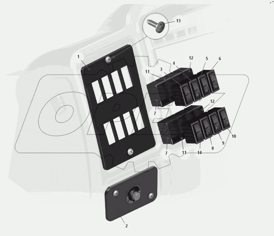  Панель приборов левая