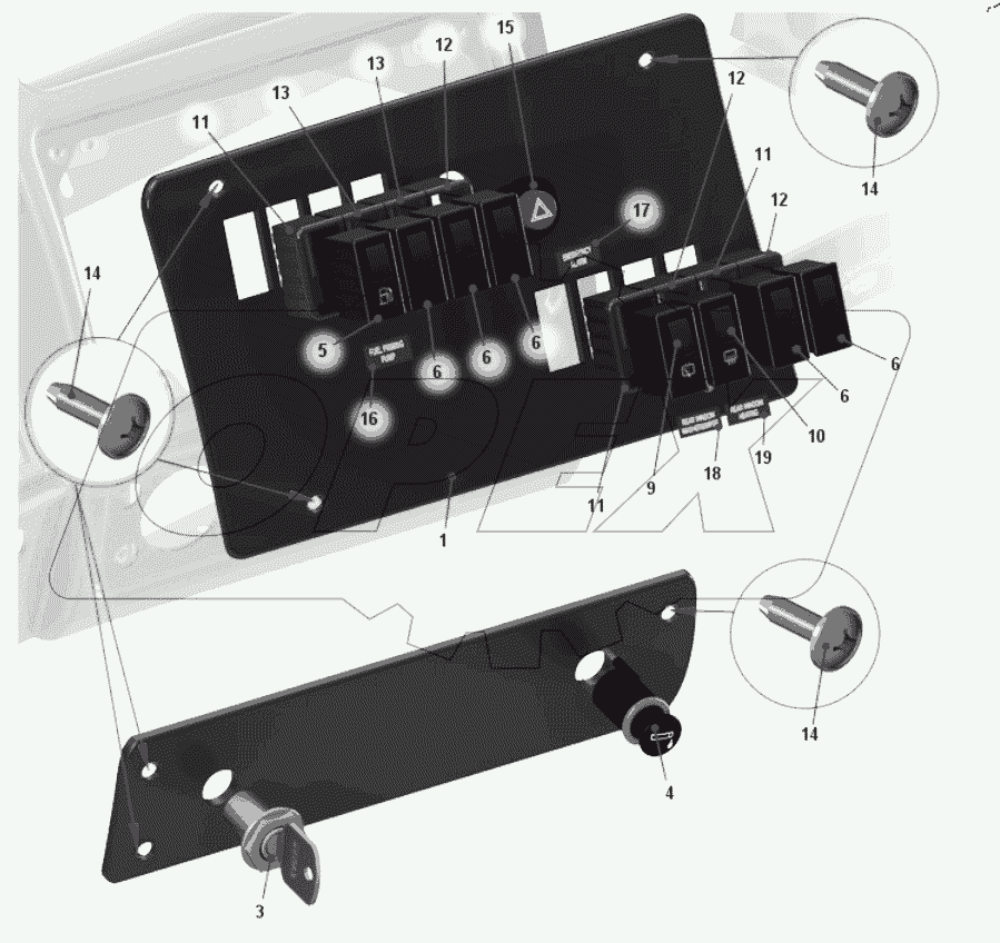  Панель приборов правая