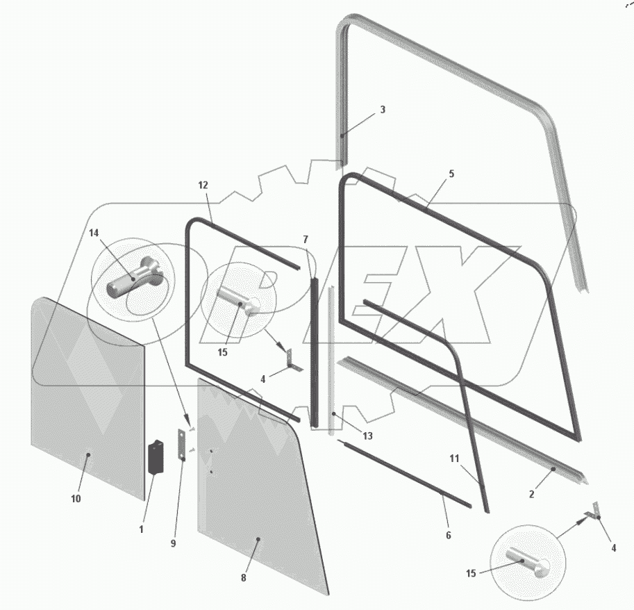  Окно раздвижное левое 7555B-5403011