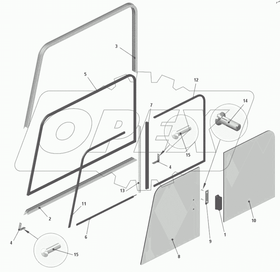  Окно раздвижное правое 7555B-5403010