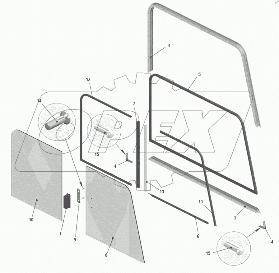  Окно раздвижное левое 7555B-5403011