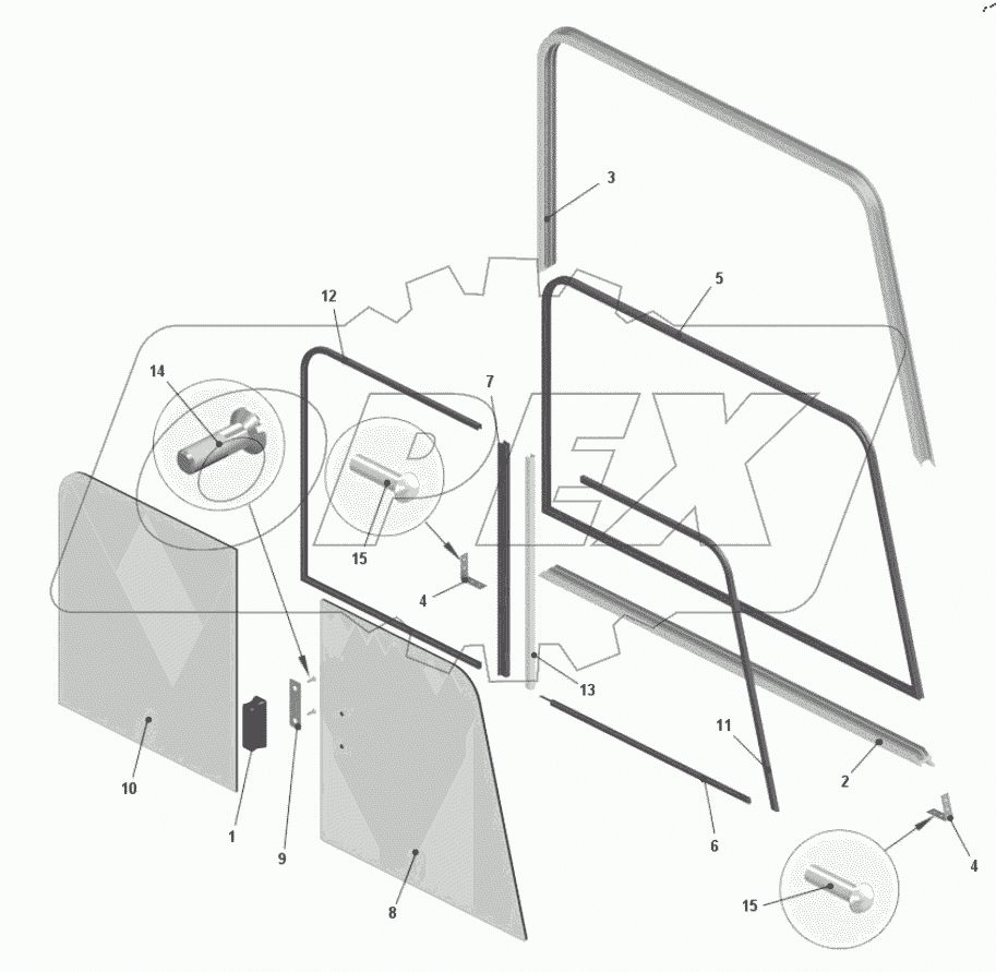  Окно раздвижное левое 7555B-5403011