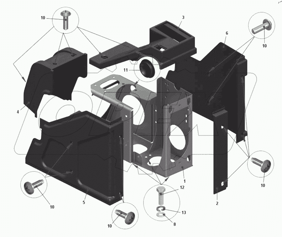  Установка консоли в кабине Вид 2