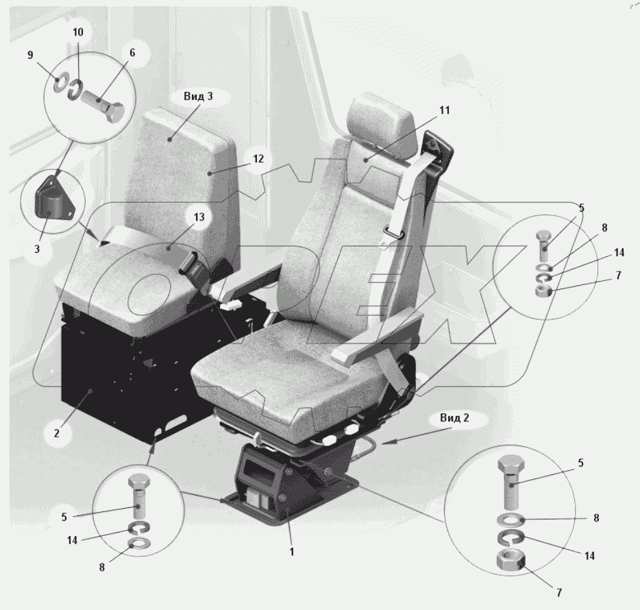  Сидение водителя