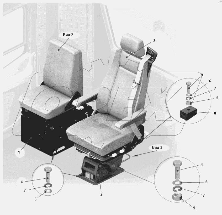  Сидение водителя