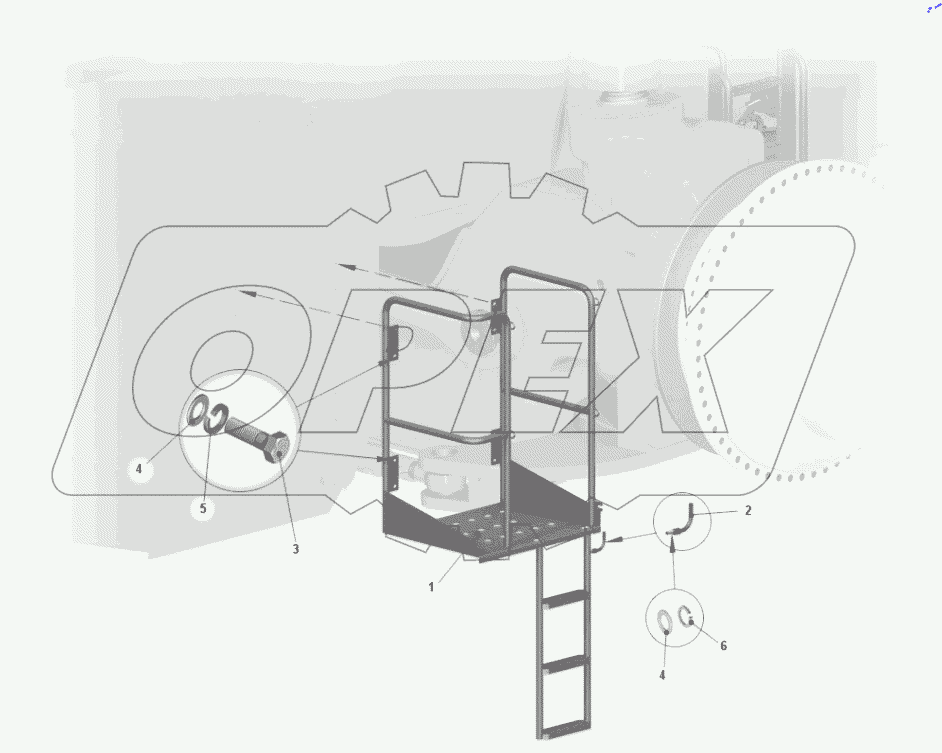 Установка площадки топливного бака 75600-8012005