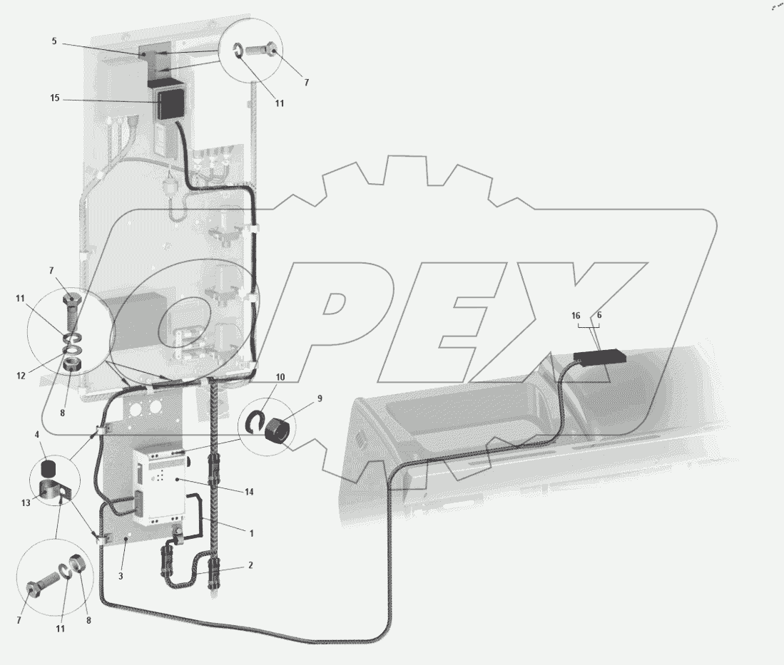  Установка модуля мониторинга 7555B-8080003