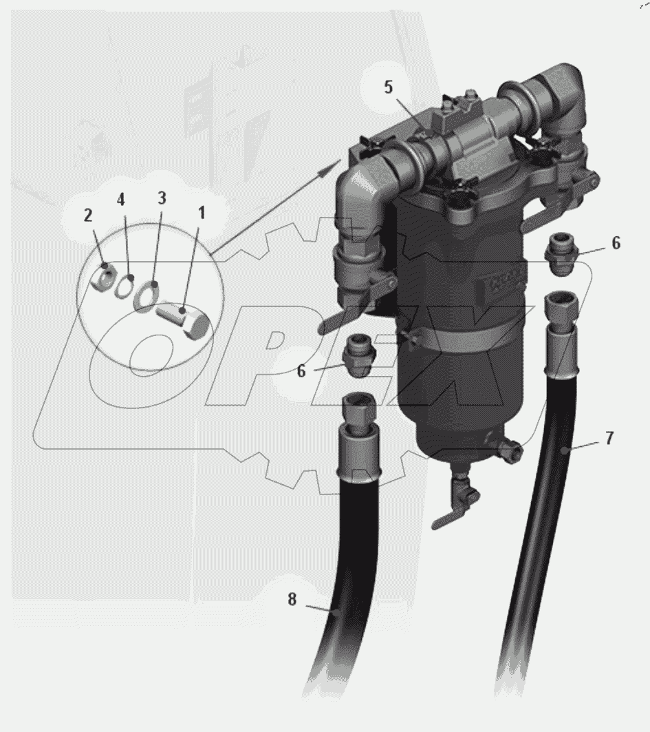  Установка фильтра грубой очистки топлива