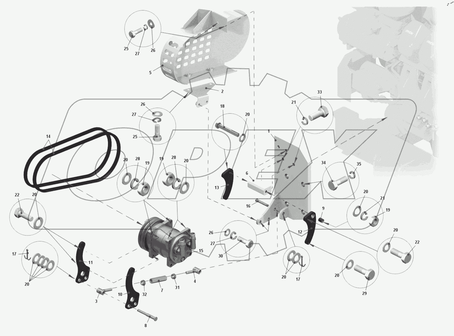  Установка компрессора кондиционера