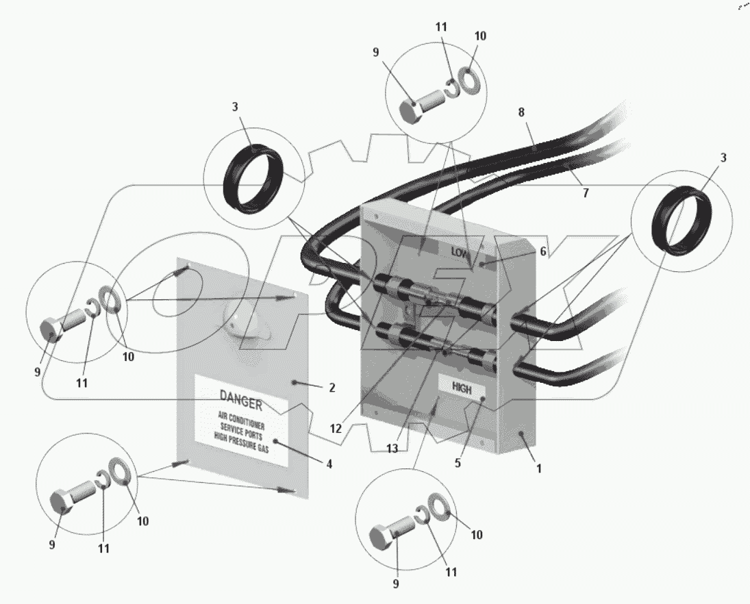  Установка трубопроводов кондиционера Вид 3