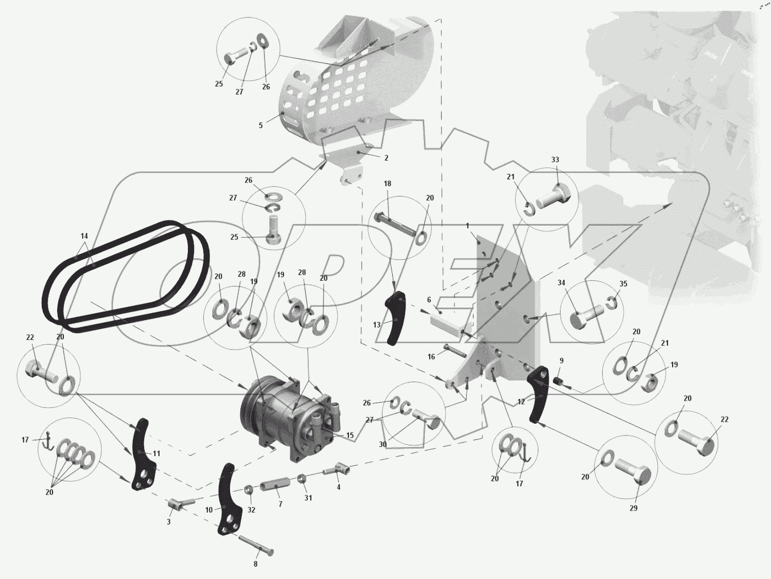  Установка компрессора кондиционера