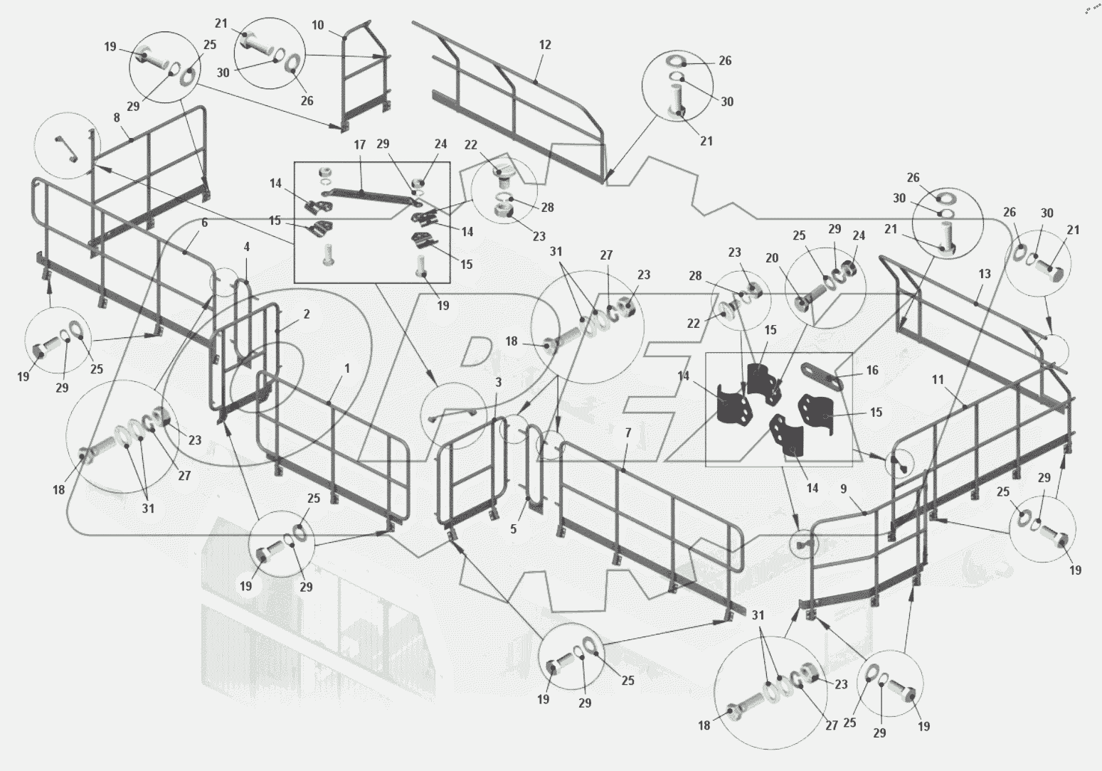  Установка поручней и ограждений