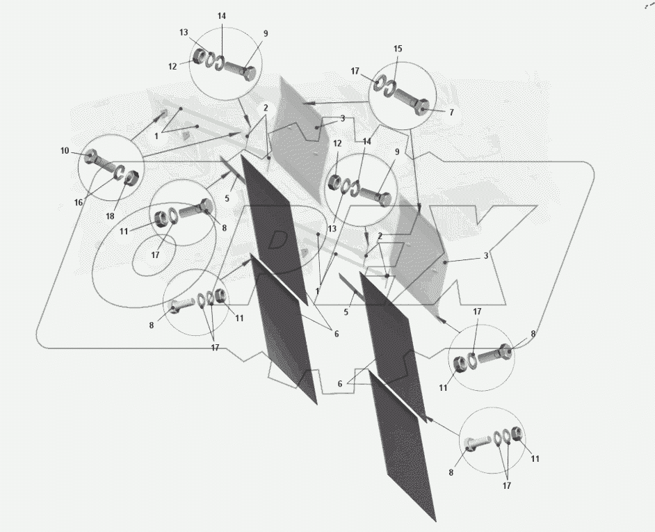  Установка брызговиков Вид 3