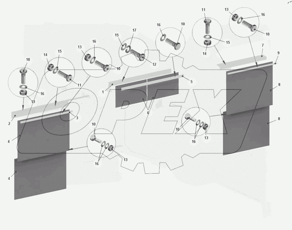  Установка брызговиков Вид 6