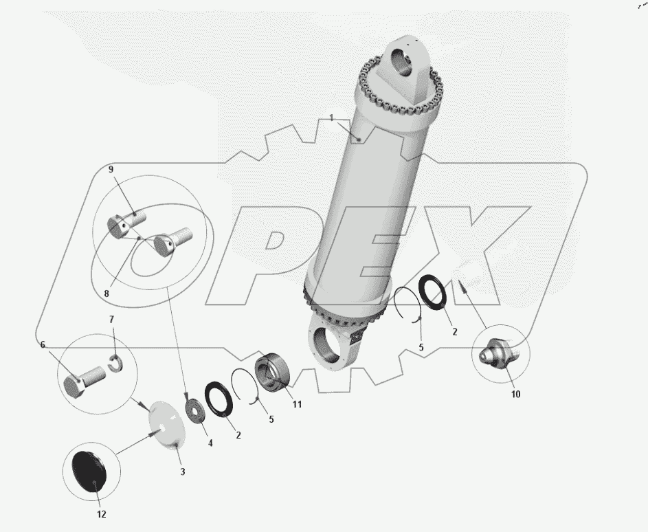 Установка цилиндров опрокидывающего механизма 75600-8600001