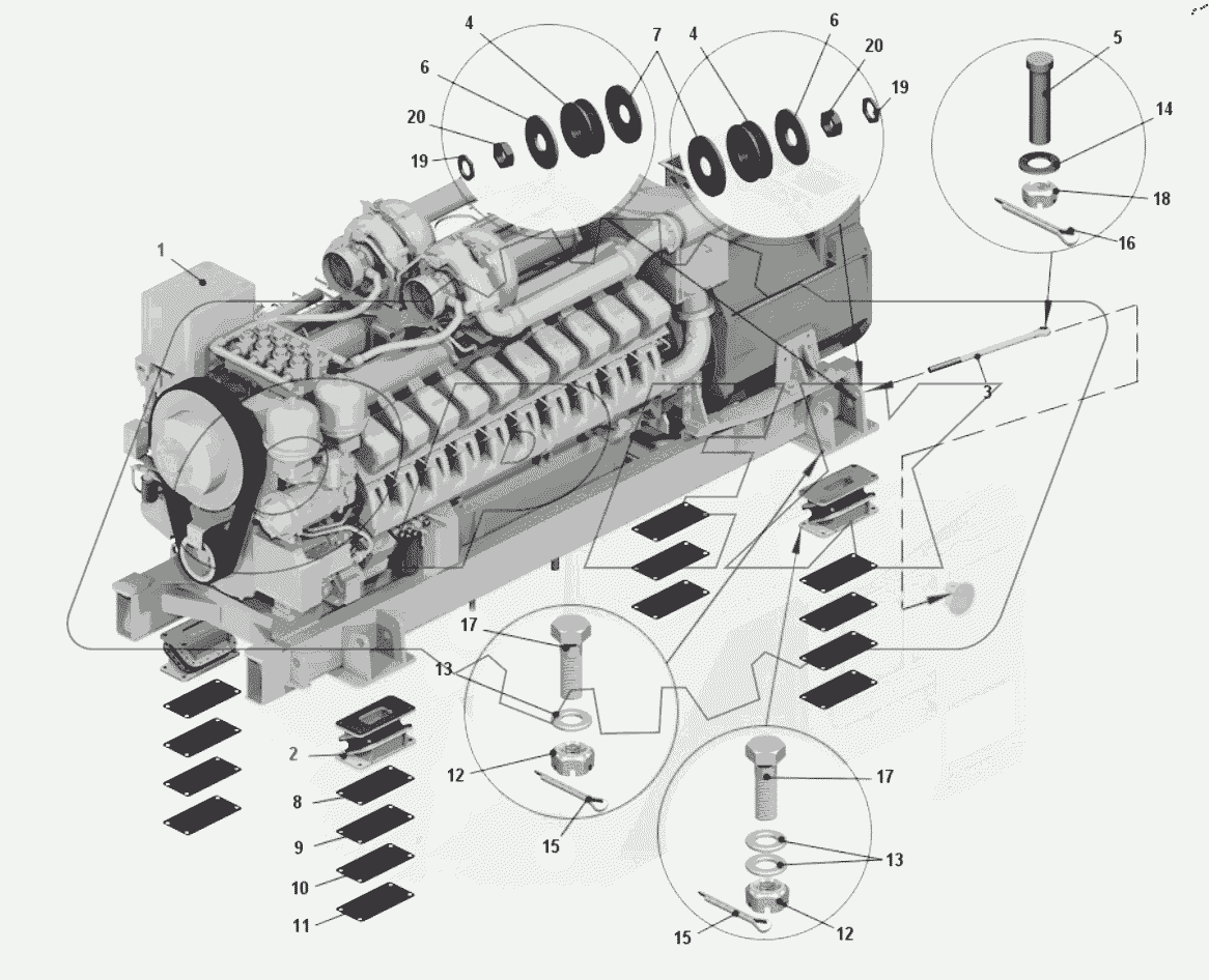  Установка дизель-генератора 75602-1000003