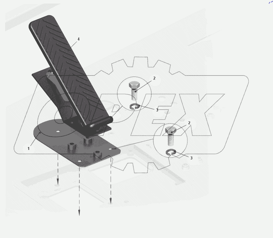  Установка педали тормоза 75307-2100080