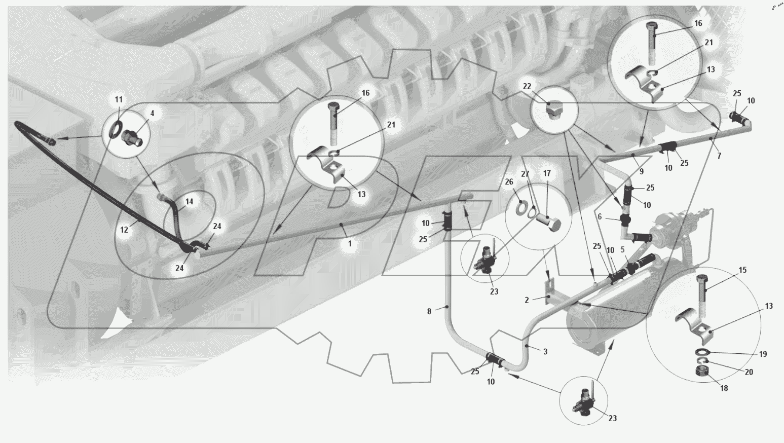 Установка трубопроводов предпускового подогревателя