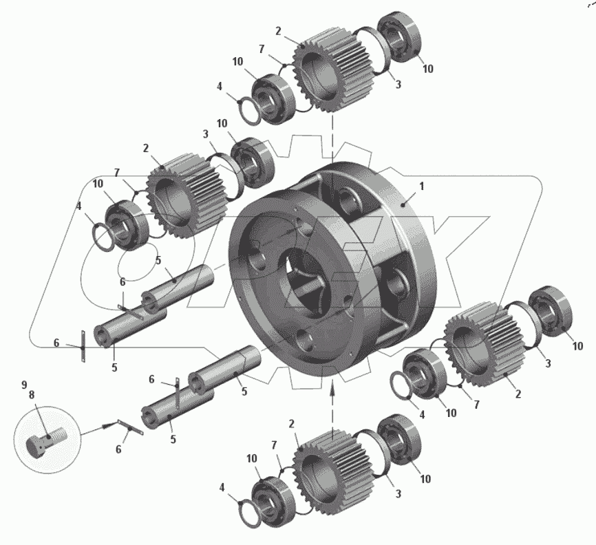  Водило с сателлитами 75600-2405400