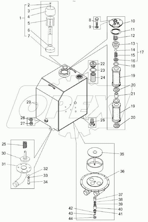  Масляный бак (76470-8608008);Oil tank