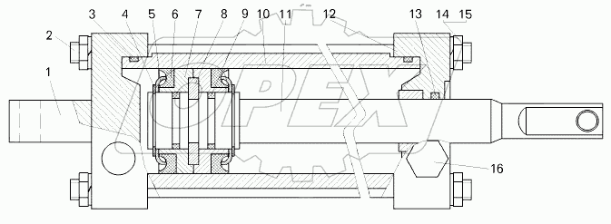 Цилиндр управления (7648-8060100);Control cylinder