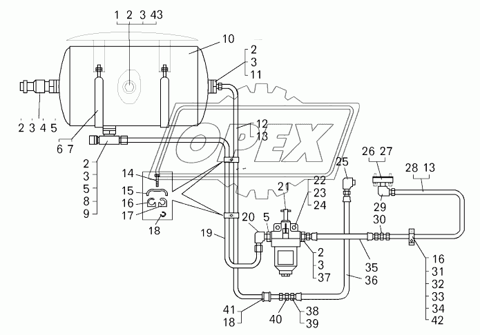 Монтаж трубопроводов компрессора на погрузчике БелАЗ-78221