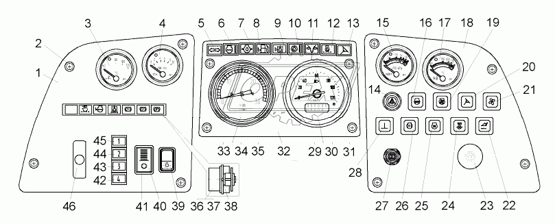 Панель приборов погрузчика БелАЗ 7822