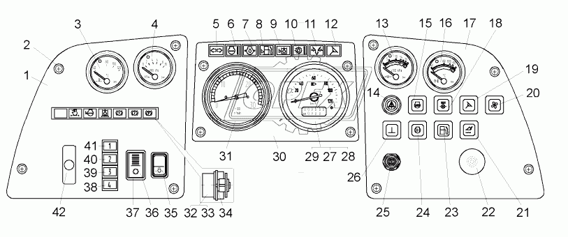 Панель приборов погрузчика БелАЗ 78221
