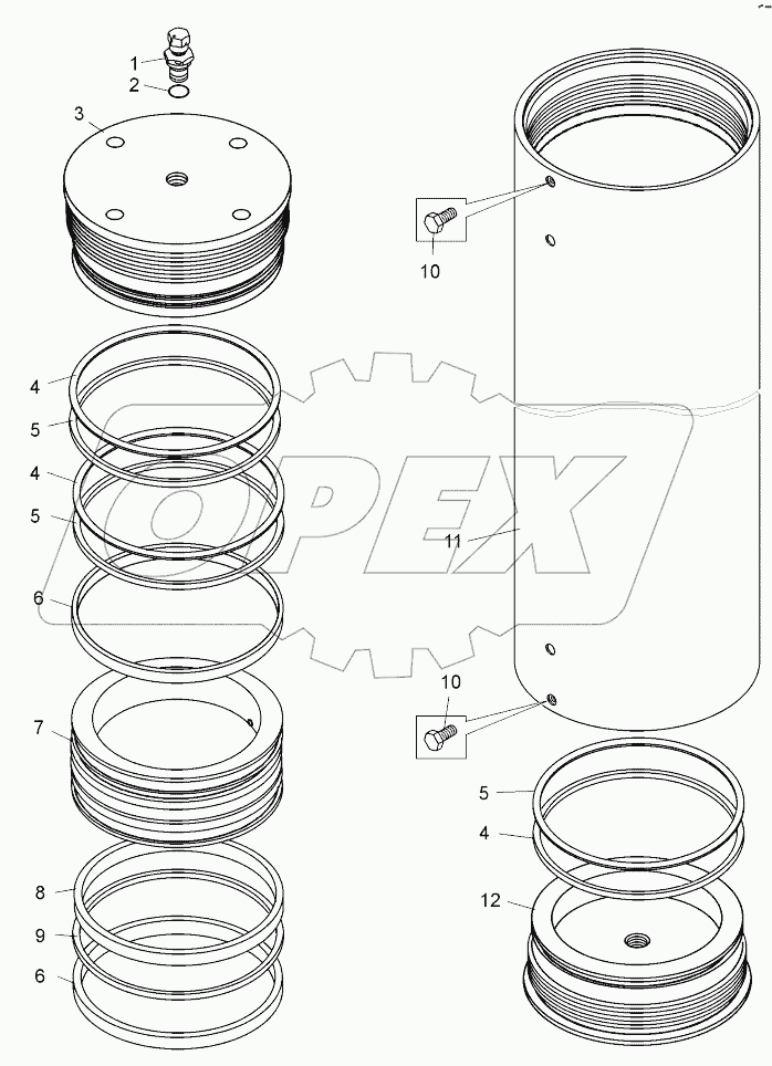  Пневмогидроаккумулятор (75450-3545010);Pneumatic hydroaccumulator