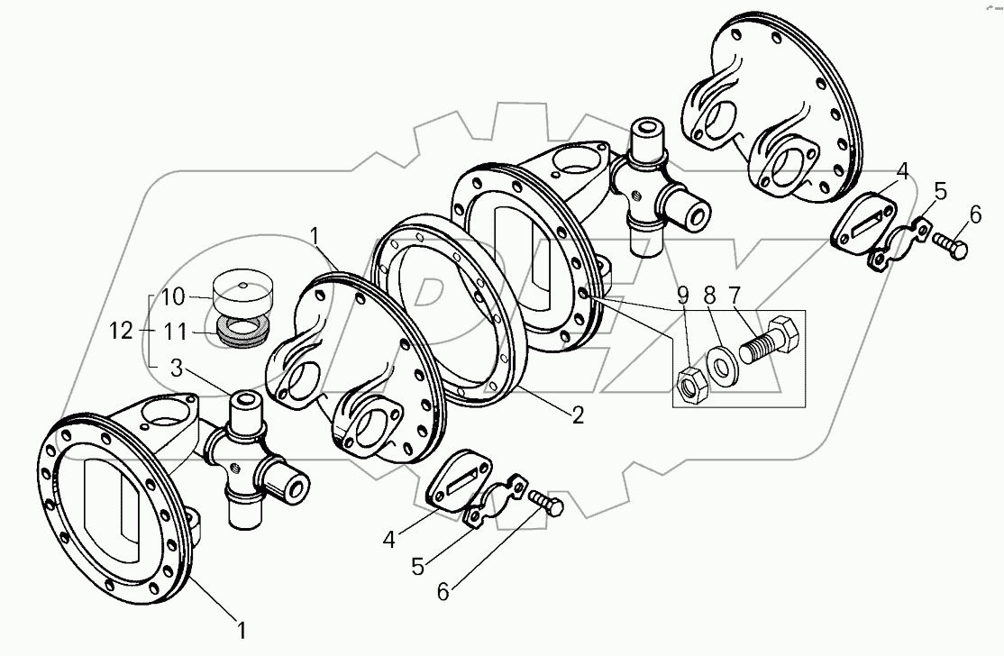 Муфта карданная (7823-2201140);Cardan coupling