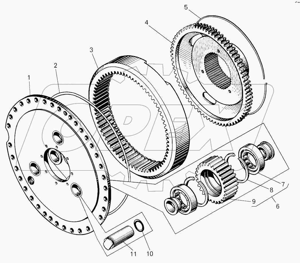  Водило с сателлитами (ТО41-2405018);Wheel gear