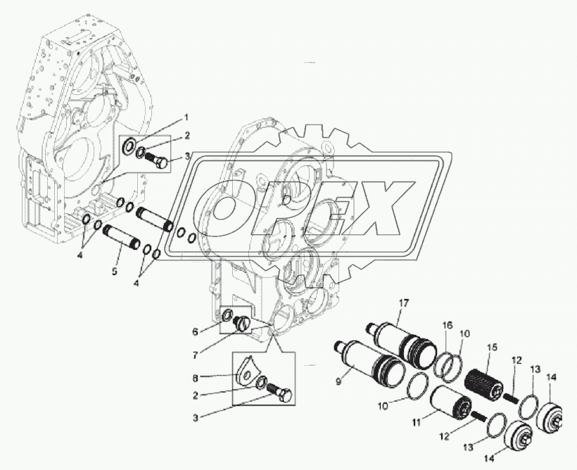 Коробка передач. Установка маслозаборника и полнопоточного фильтра