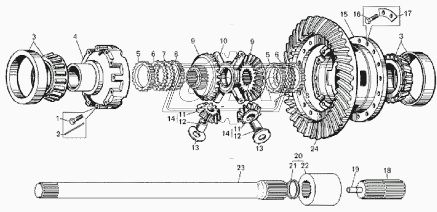 Дифференциал переднего моста 2