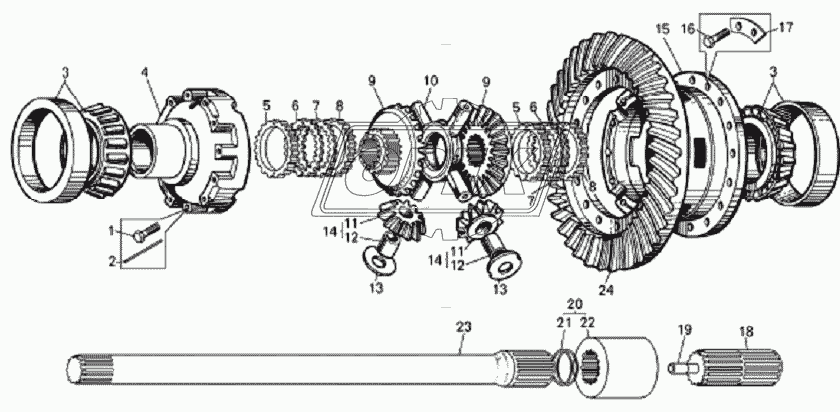 Дифференциал переднего моста 3