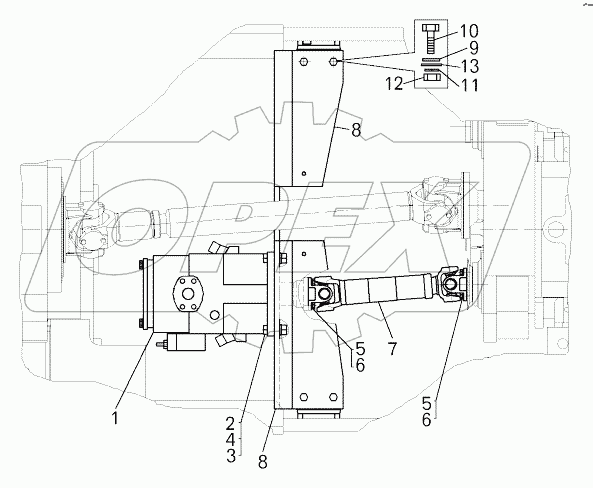  Установка насоса (78231-4611032);Mounting of pump