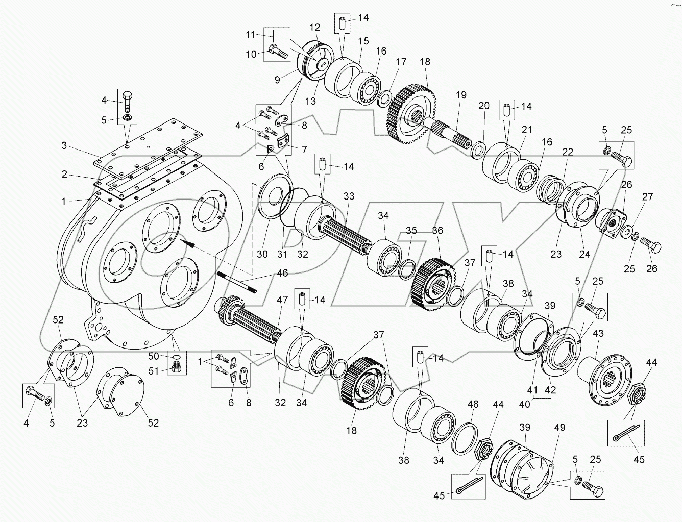  Согласующая передача (7823-1731002-10);Matching gear