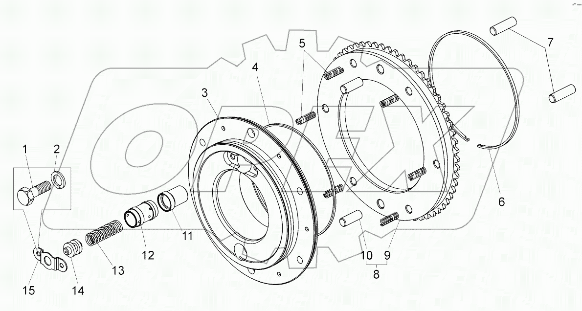  Поршень (7548-1711420);Friction clutch piston