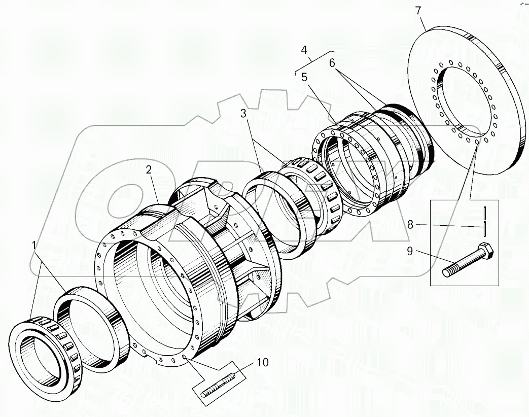  Cтупица колеса (7823-3104013-10);Wheel hub