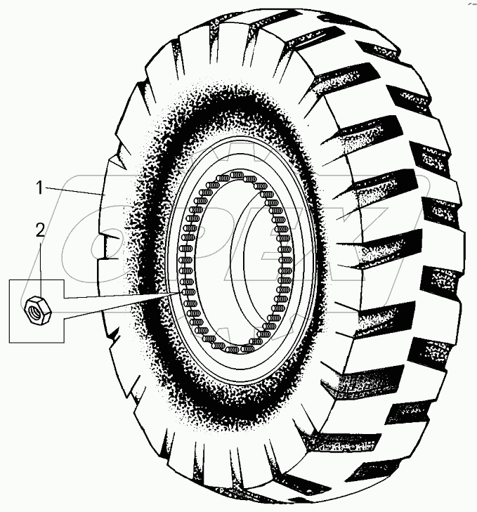  Установка колеса (7822-3100005);Mounting of wheels