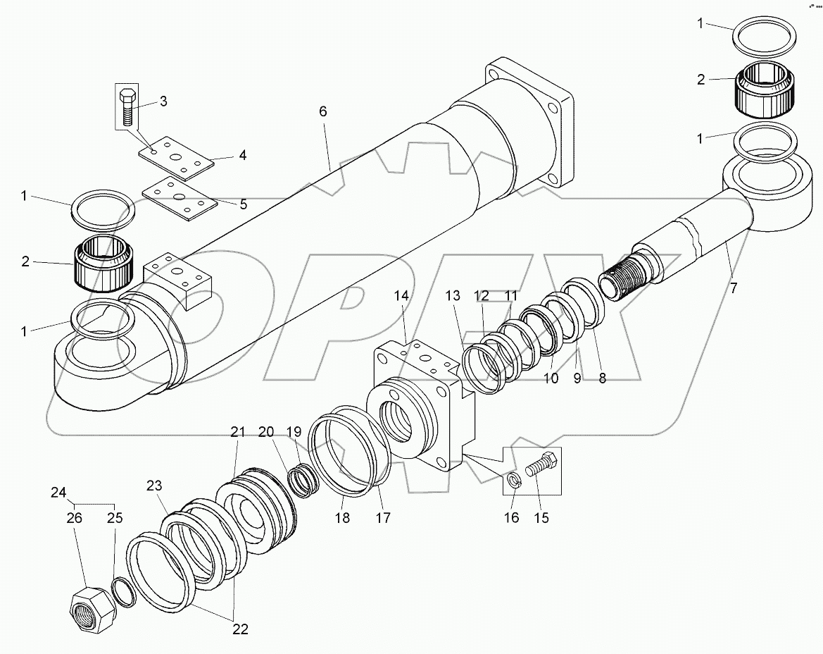  Цилиндр поворота (78221-3429010);Turn cylinder