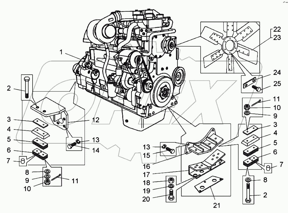 Установка двигателя (78221-1000003-10);Installing engine
