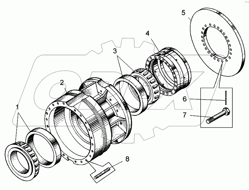  Ступица заднего колеса (7822-3104013);Rear wheel hub